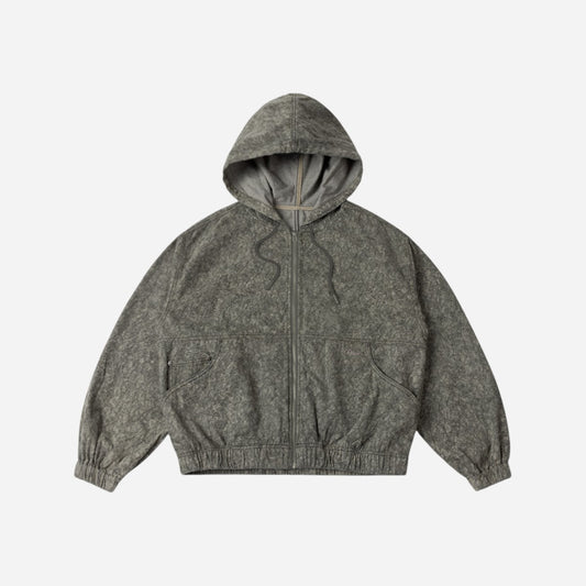 Dime - Hooded Denim Jacket - Electric Charcoal