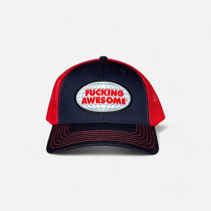 Fucking Awesome - Mechanics Six Panel Cap - Navy/Red