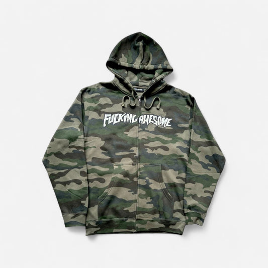 Fucking Awesome - Stamp Logo Zip Hoodie - Camo