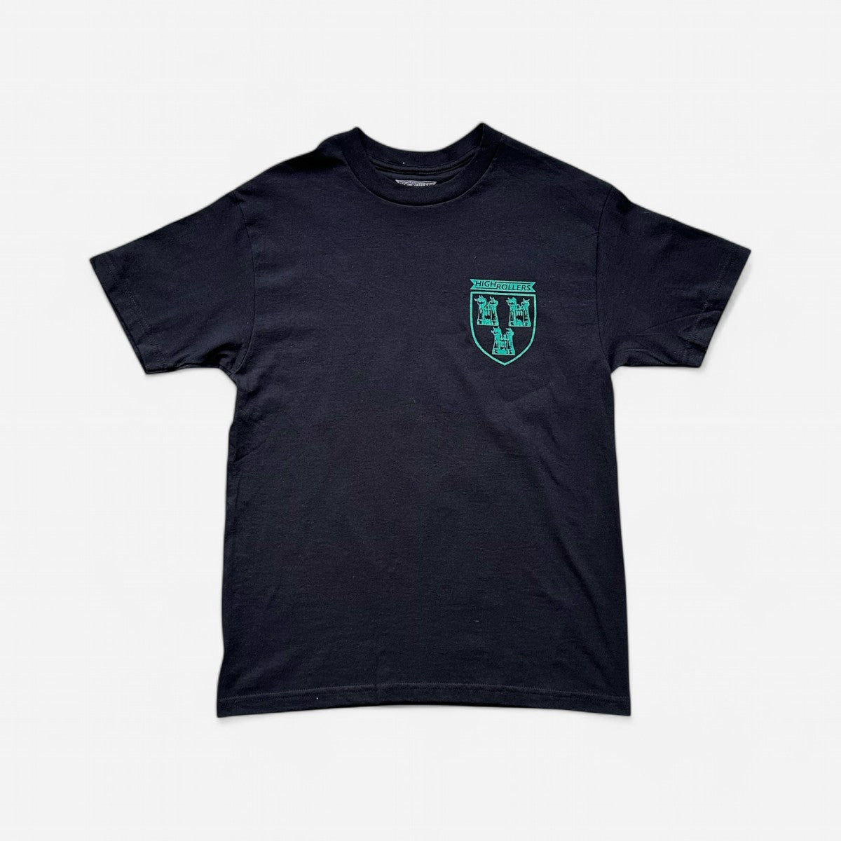 High Rollers - Coat of Arms Tee - Black/Emerald