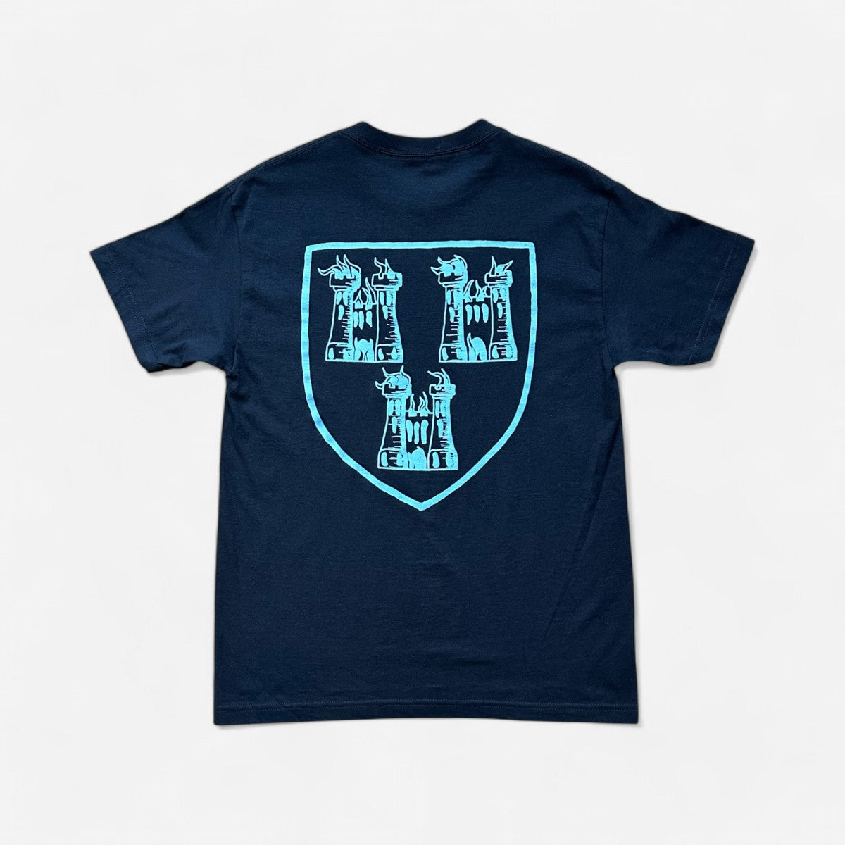 High Rollers - Coat of Arms Tee - Navy/Light Blue