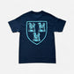 High Rollers - Coat of Arms Tee - Navy/Light Blue