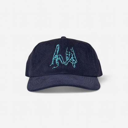 High Rollers - Gang Sign Cord Cap - Navy/Light Blue