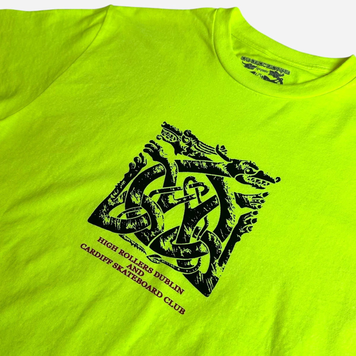 High Rollers x CSC - Celtic Exchange Tee - Neon Green/Black