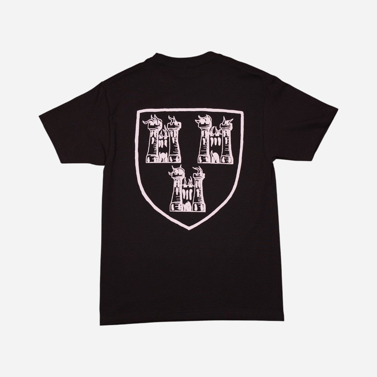 High Rollers - Coat of Arms Ribbon Logo Tee - Black/Pink Foam