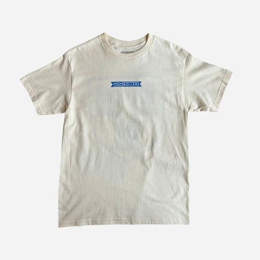 High Rollers - Coat Of Arms Tee - Cream/Royal