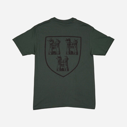 High Rollers - Coat of Arms Ribbon Logo Tee - Forest Green/Black