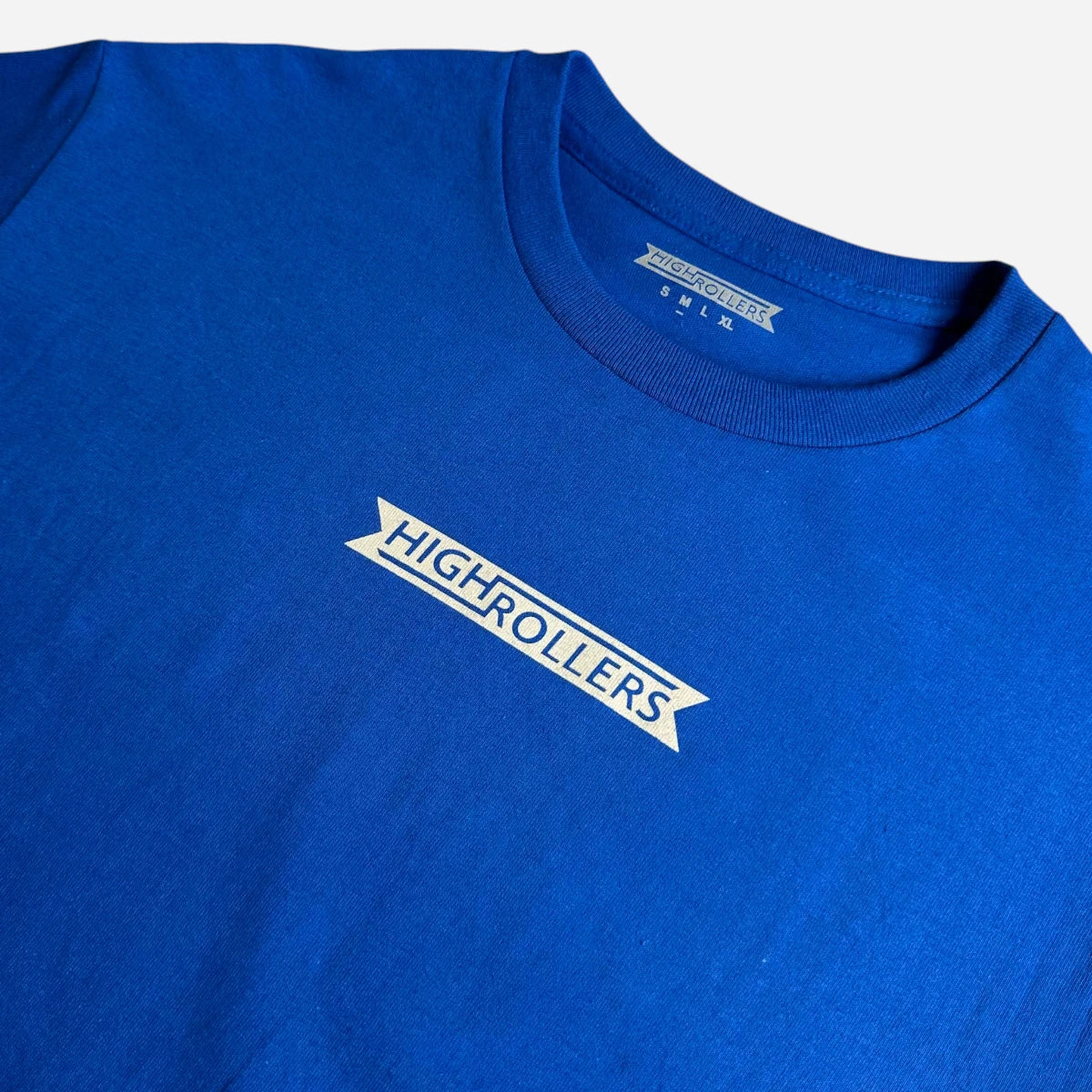High Rollers - Coat Of Arms Tee - Royal/Cream