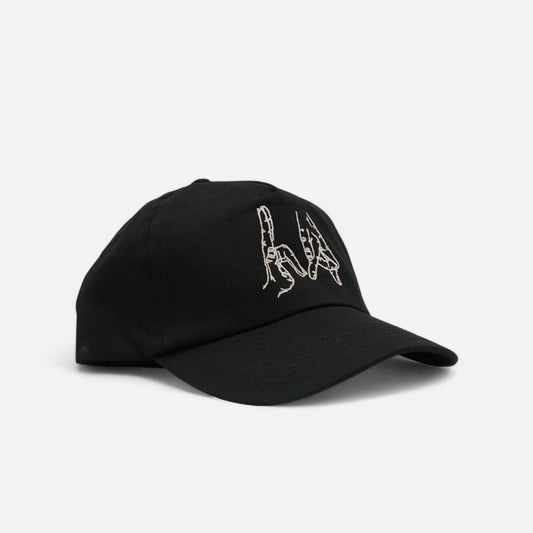 High Rollers - Gang Sign 5 Panel Cap - Black Stout/Cream