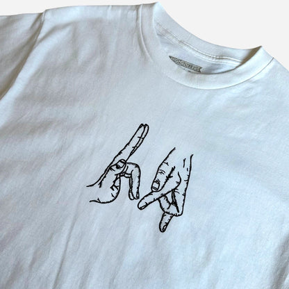 High Rollers - Gang Sign Tee - White/Black