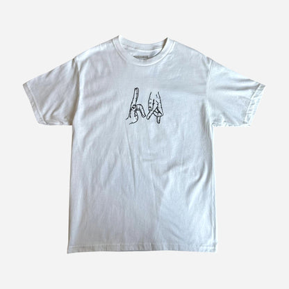 High Rollers - Gang Sign Tee - White/Black