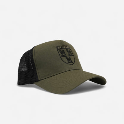 High Rollers - Coat Of Arms Trucker Cap - Forest Green/Black