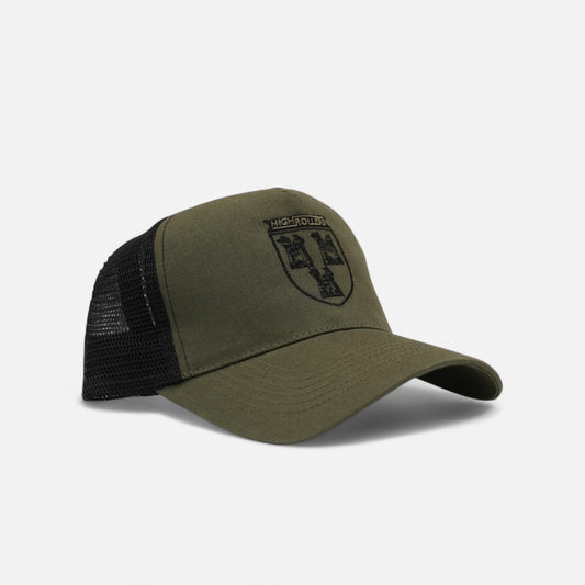 High Rollers - Coat Of Arms Trucker Cap - Forest Green/Black