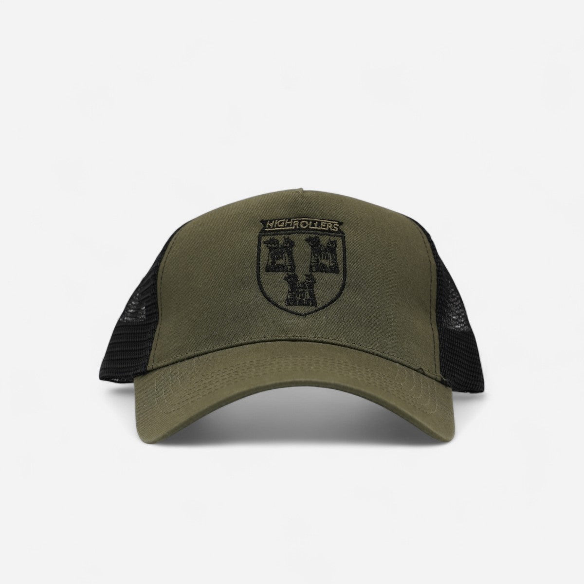 High Rollers - Coat Of Arms Trucker Cap - Forest Green/Black