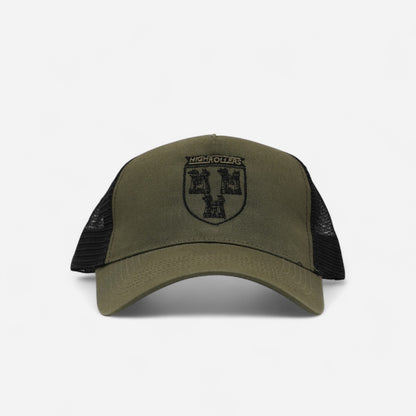 High Rollers - Coat Of Arms Trucker Cap - Forest Green/Black