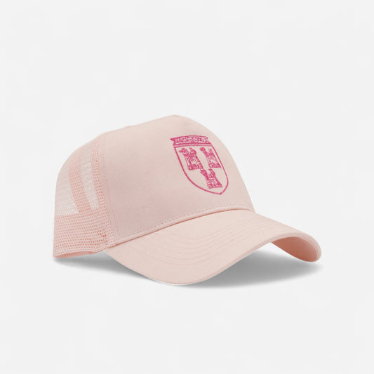 High Rollers - Coat Of Arms Trucker Cap - Pink Foam/Hot Pink