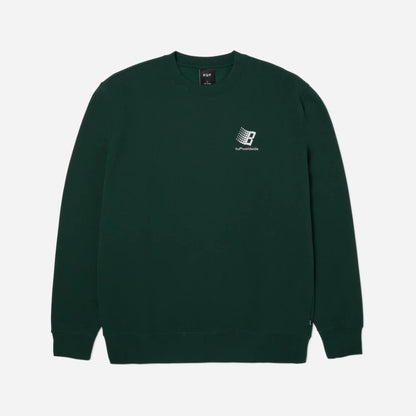 HUF x Bronze 56K - B Logo Crewneck - Forest Green