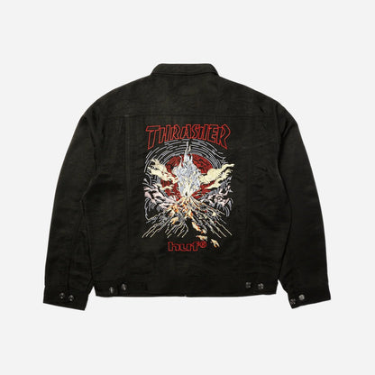 HUF x Thrasher - Trucker Jacket - Black