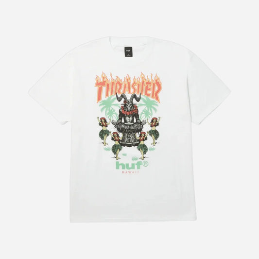 HUF x Thrasher - Goat Luau Tee - White