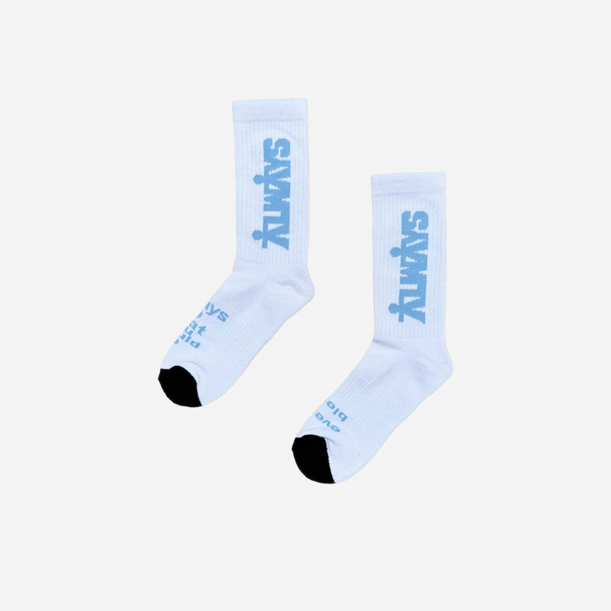 Always - Human Sock - White/Baby Blue