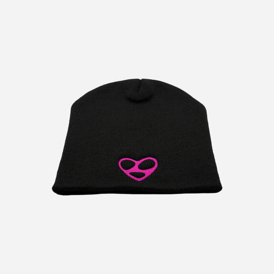 Limosine - Heart Beanie - Black/Pink