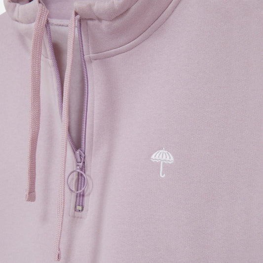 Hélas - Classic Embroidered Quarter Zip - Light Purple