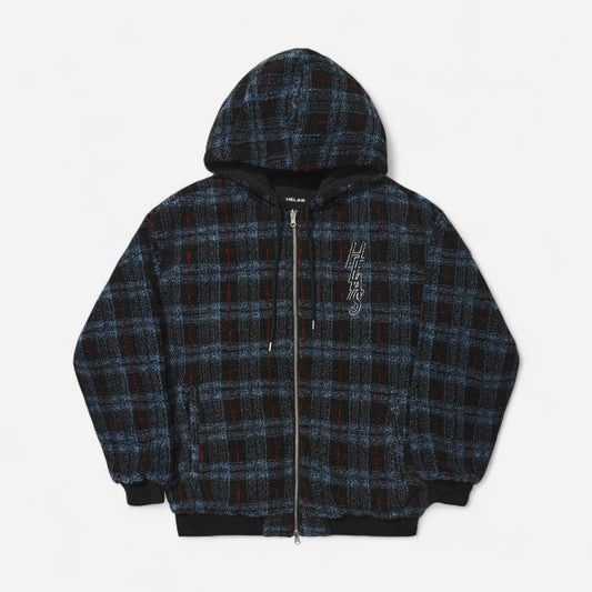Hélas - Ocaro Reversible Checkered Full Zip Jacket - Navy/Black