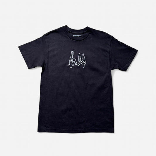 High Rollers - Gang Sign Tee - Black/White