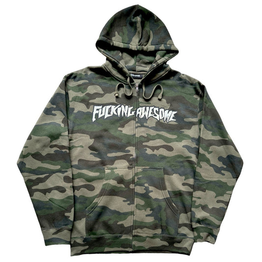 Fucking Awesome - Stamp Logo Zip Hoodie - Camo