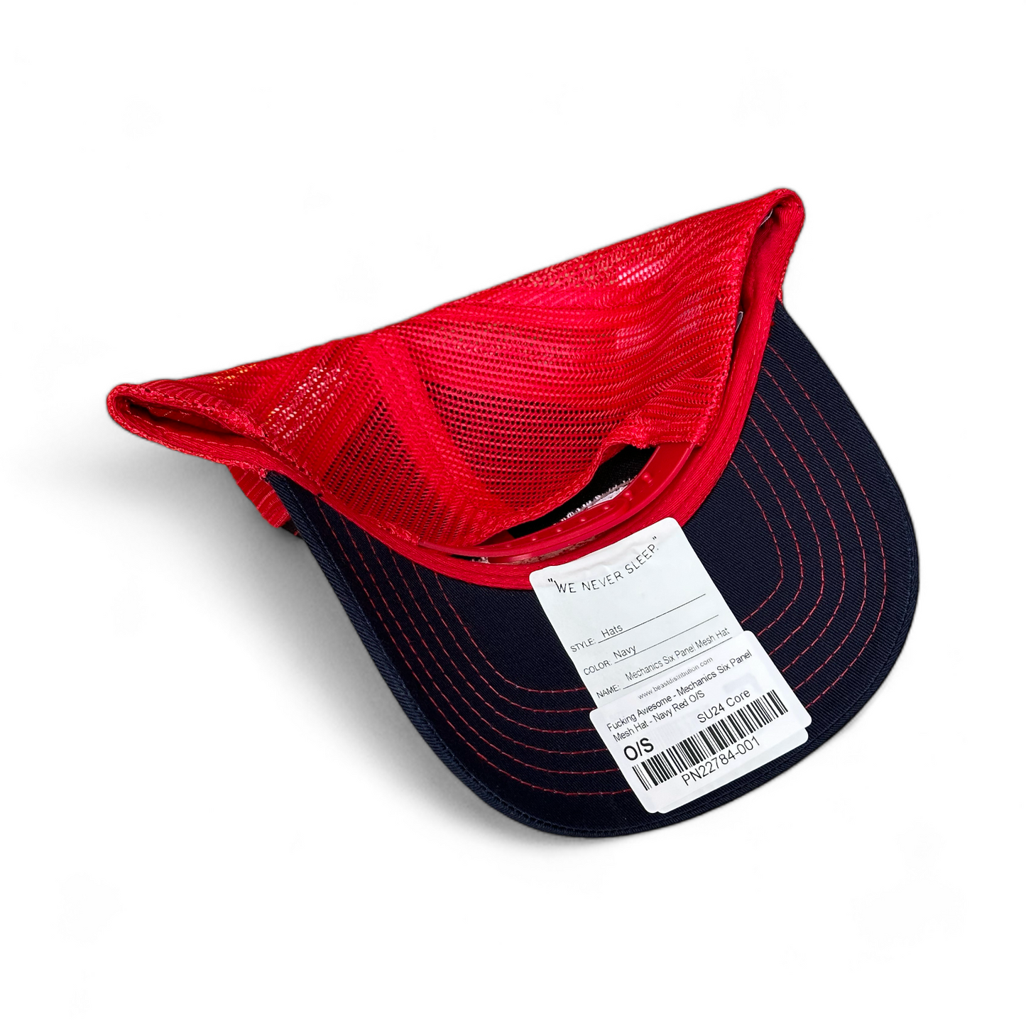 Fucking Awesome - Mechanics Six Panel Cap - Navy/Red