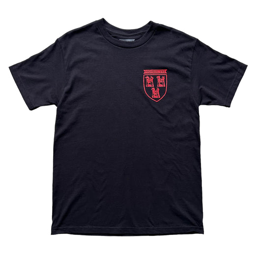 High Rollers - Coat of Arms Tee - Black/Cardinal