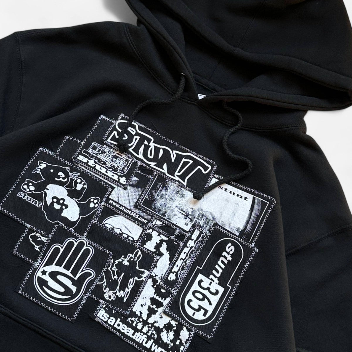Stunt 365 - Patchwork Hoodie - Black