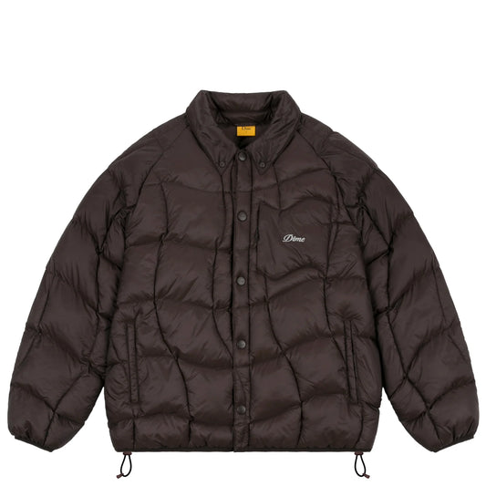 Dime - Midweight Wave Puffer Jacket - Espresso