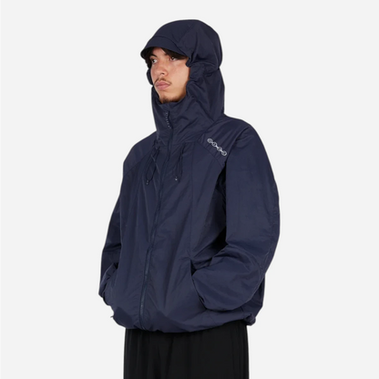 Dime - Crinkled Tech Windbreaker - Dark Navy