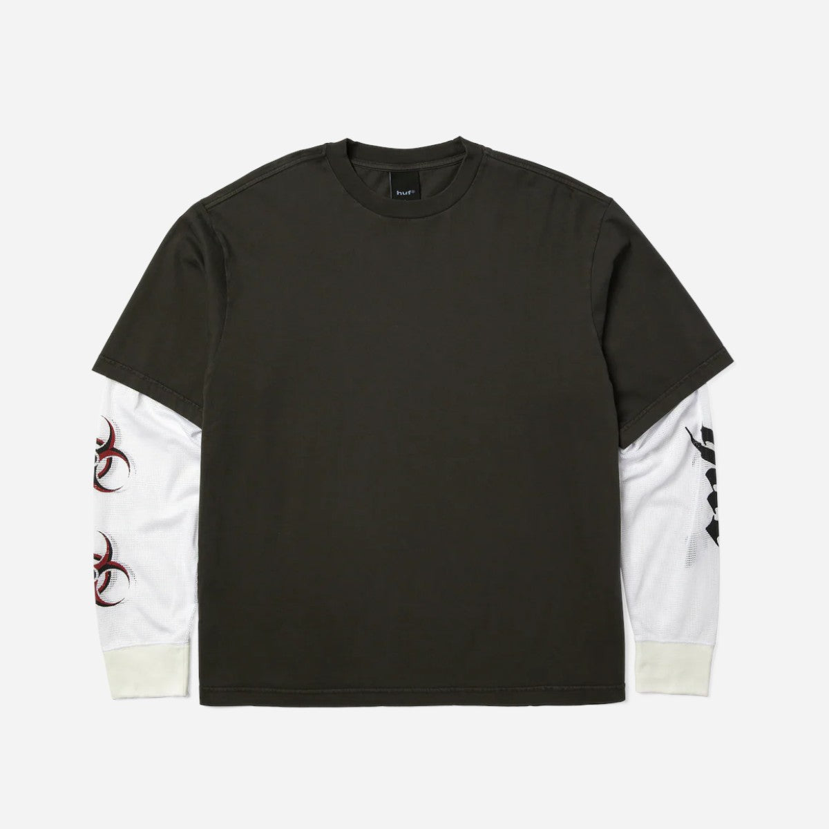 HUF - Leon Long Sleeve Double layer Tee - Vintage Black
