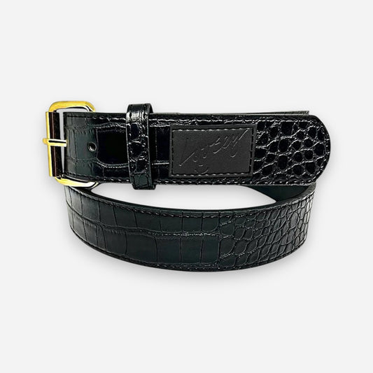 Loosey - Black Croc Skin Belt