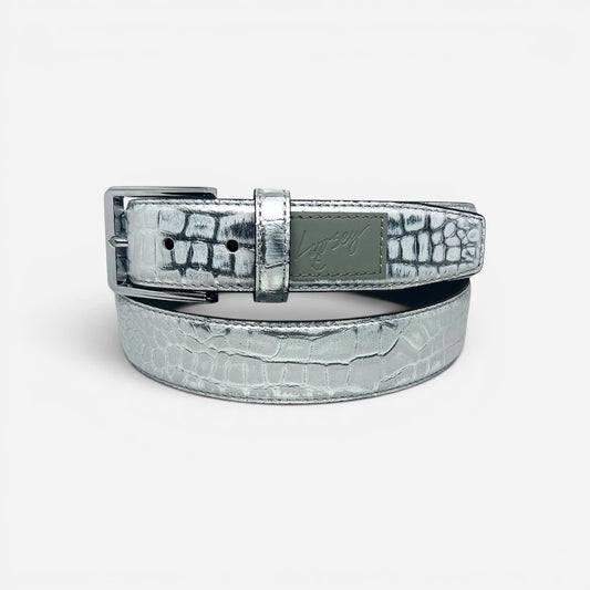 Loosey - Premium Croc Belt - Silver Surfer