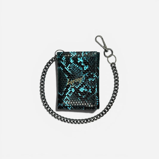 Loosey - Snake Skin Chain Gang Wallet - Blue