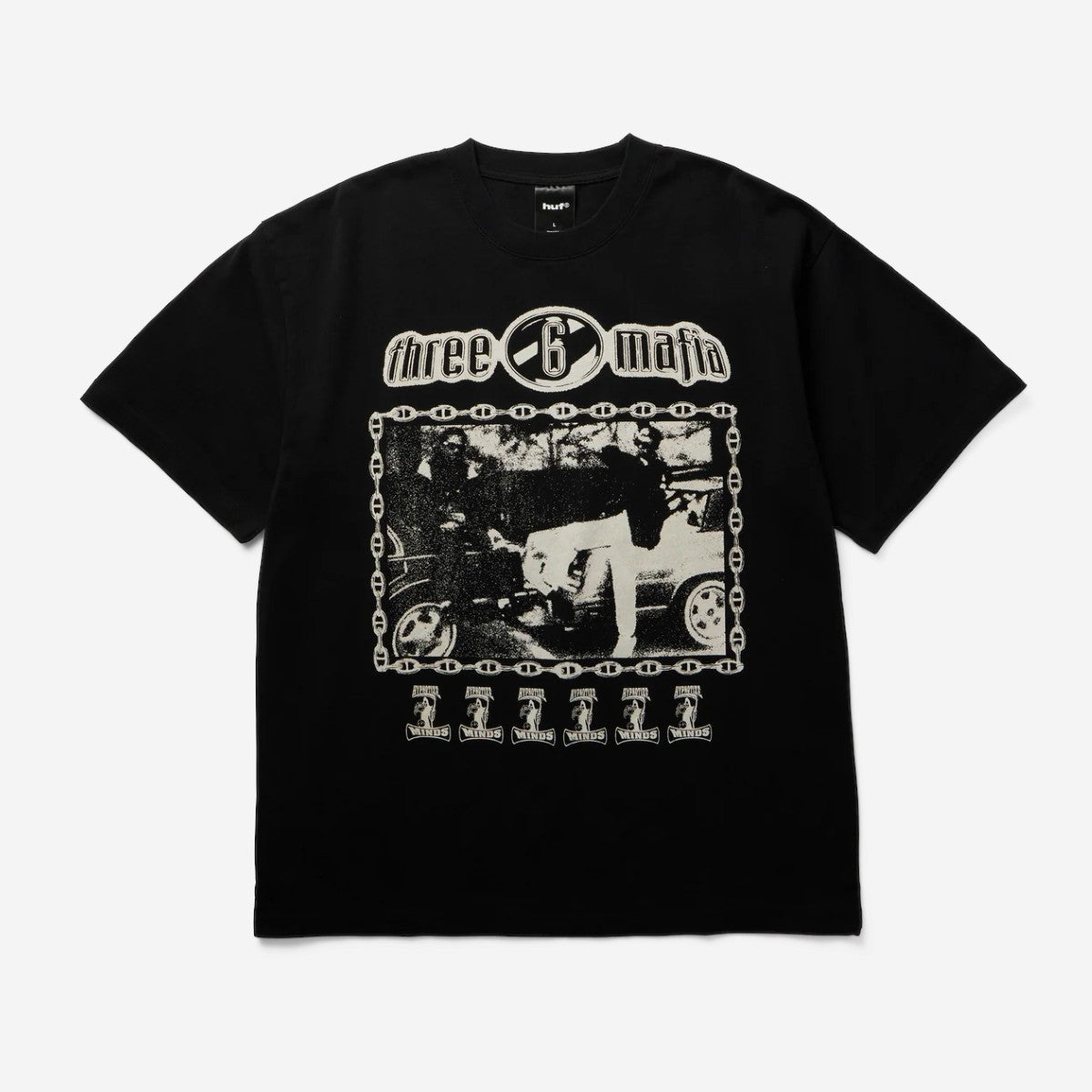 HUF - Three 6 Mafia Most Known Unknown Tee - Washed Black