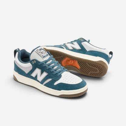 New Balance Numeric x Focus - 480 Shoes - Mountain Teal/Sea Salt