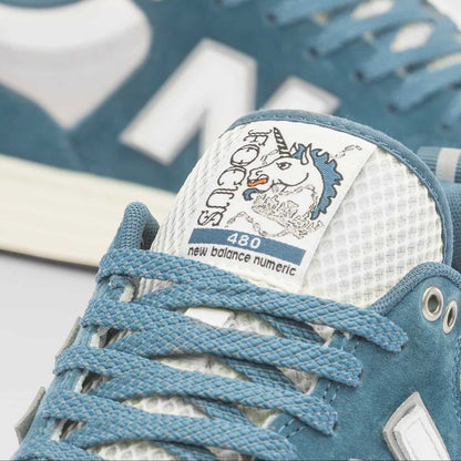 New Balance Numeric x Focus - 480 Shoes - Mountain Teal/Sea Salt