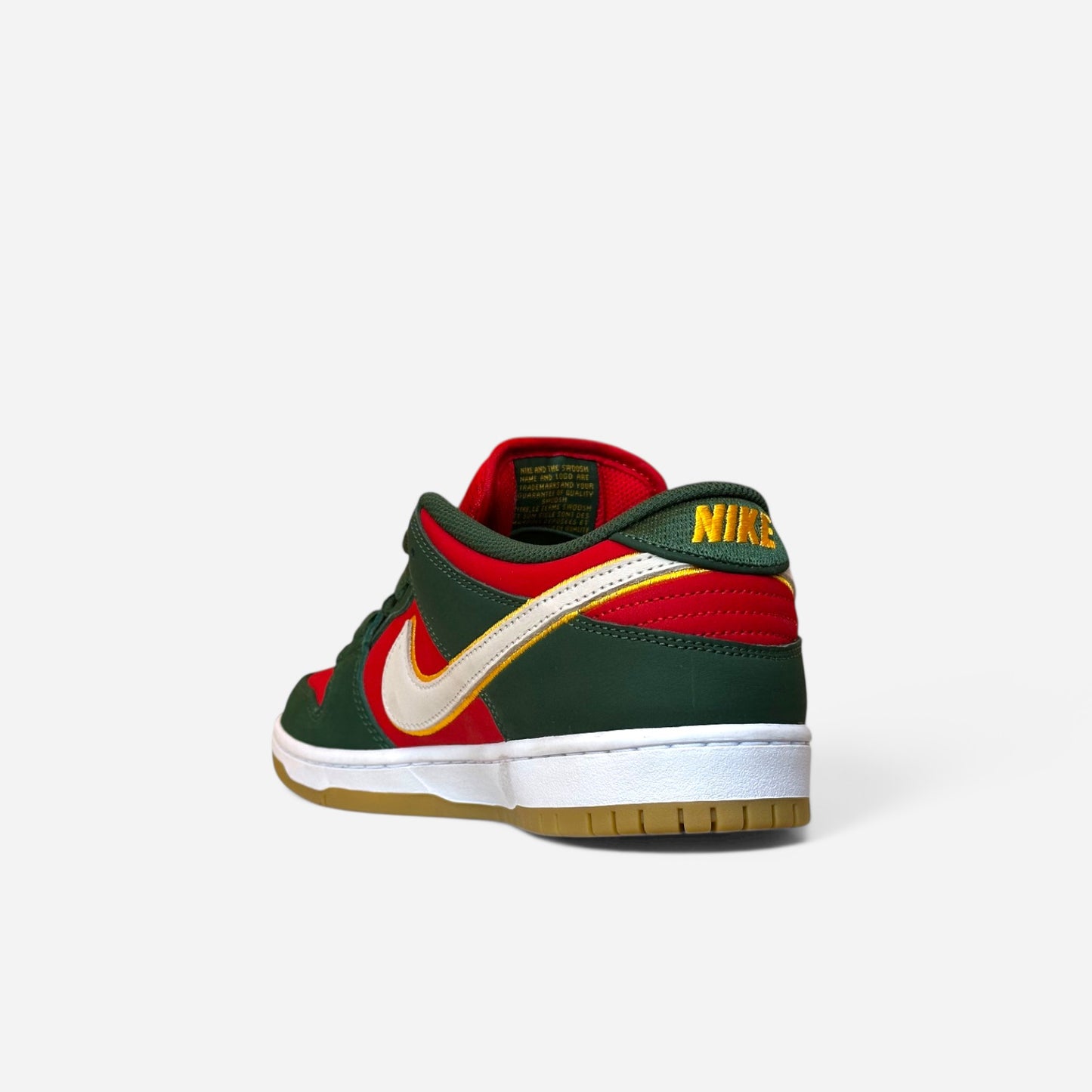 Nike SB - Dunk Low Pro "Seattle SuperSonics" Shoes - Fir/White/University Gold