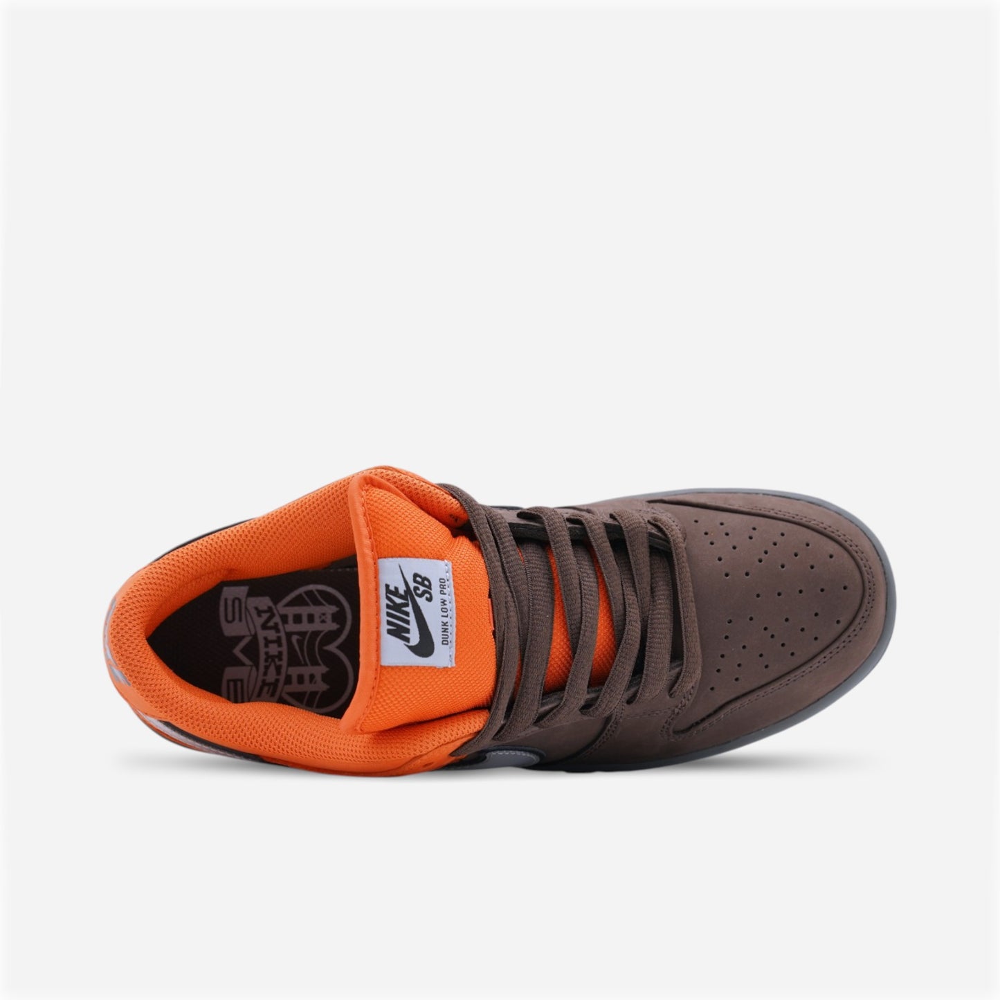 Nike SB - Dunk Low Pro “Muni Fast Pass” Shoes - Safety Orange/Wolf Grey Baroque Brown