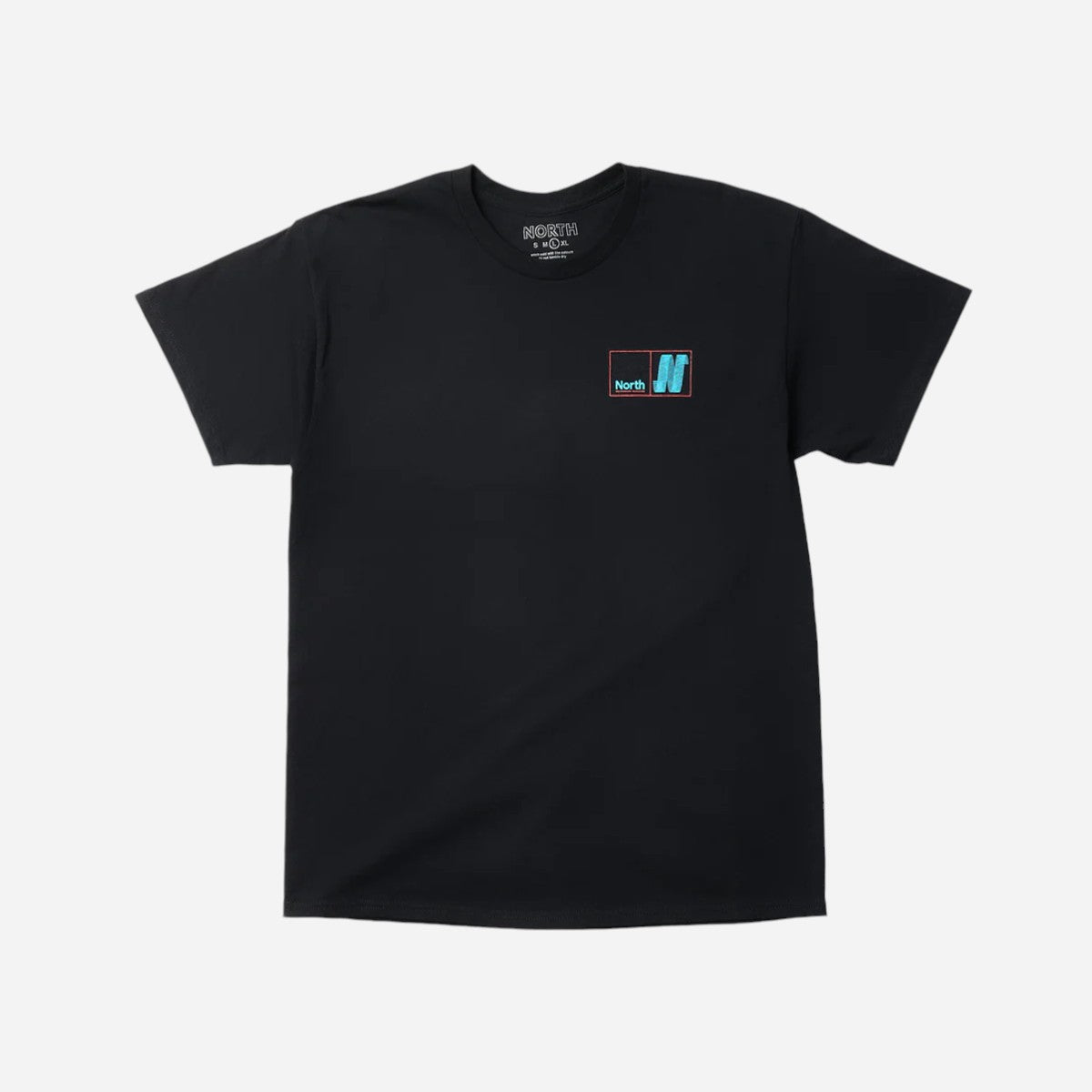 North - N logo Tee - Black/Blue/Red