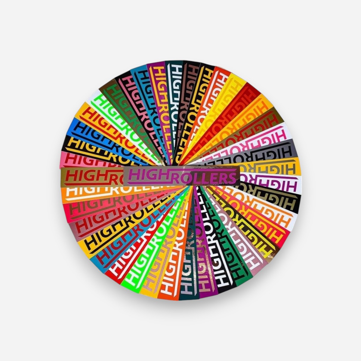 High Rollers - Logo Stickers - Multi – High Rollers Skate Store