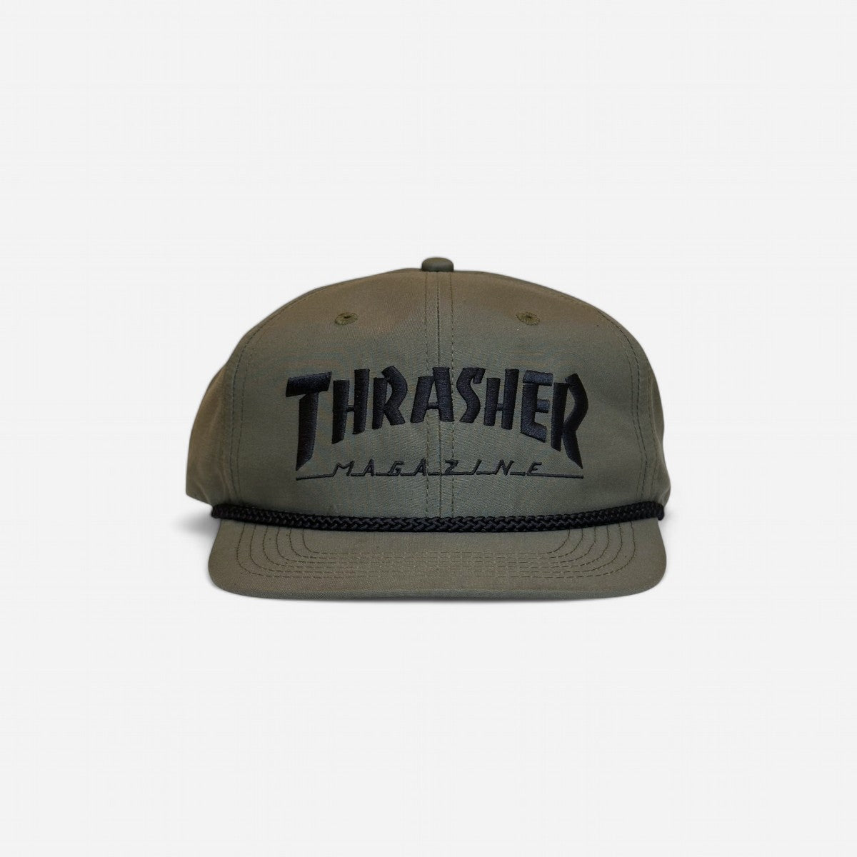 Thrasher - Rope Snapback Cap - Olive/Black