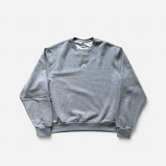 Nike SB - Essential Logo Crewneck Sweatshirt - Dark Grey Heather/White