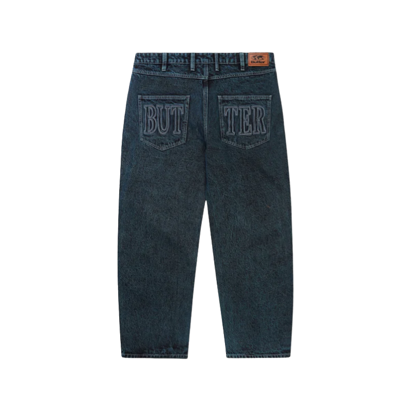 Butter Goods - Applique Denim Jeans - Acid Indigo