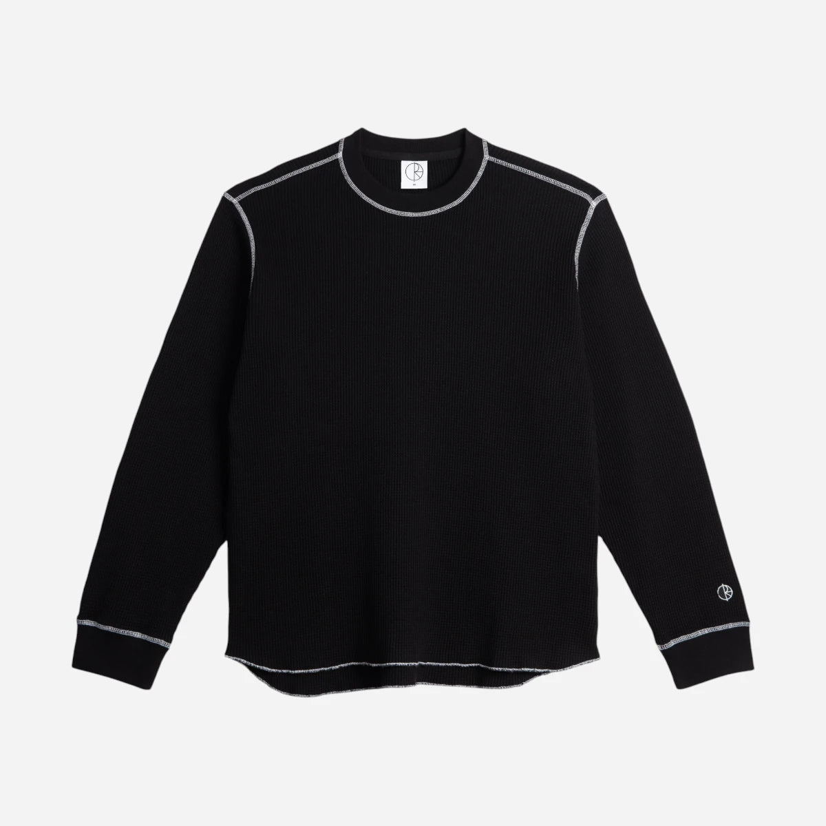 Polar - Dylan Longsleeve Waffle Tee - Black/White