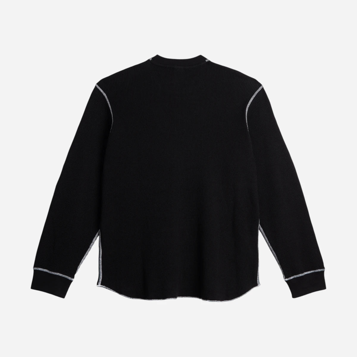 Polar - Dylan Longsleeve Waffle Tee - Black/White
